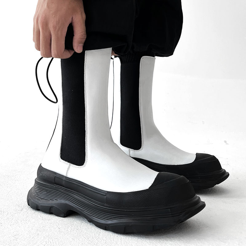 Men'S Shoes Black And White - أحذية رجالية أنيقة للمسرح والنوادي الليلية،