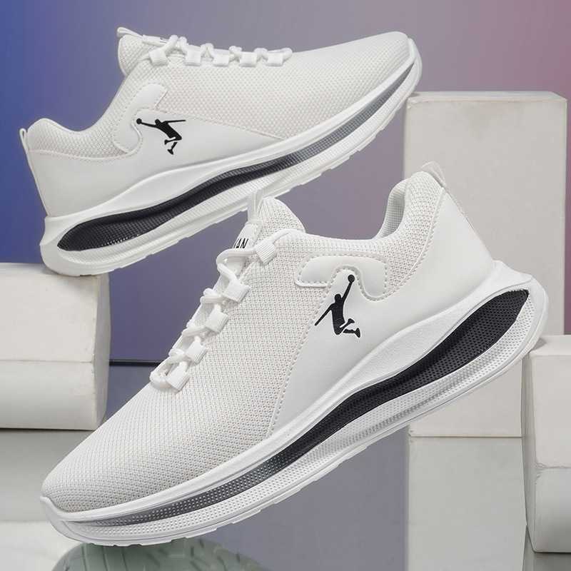 Men'S Shoes Black And White - أحذية رياضية للرجال خفيفة الوزن ذات