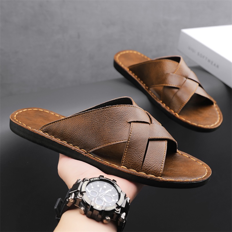 Men'S Shoes Top Brands - صنادل رجالية كاجوال من الجلد الطبيعي،