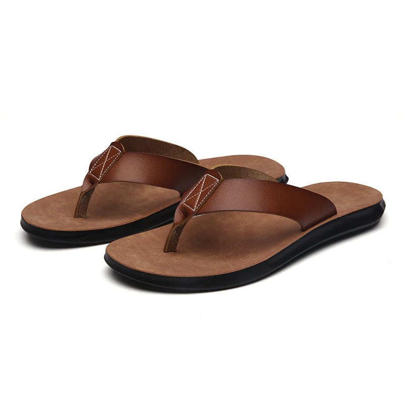 Men'S Shoes Top Brands - 38-47 صندل إيطالي جديد من الجلد