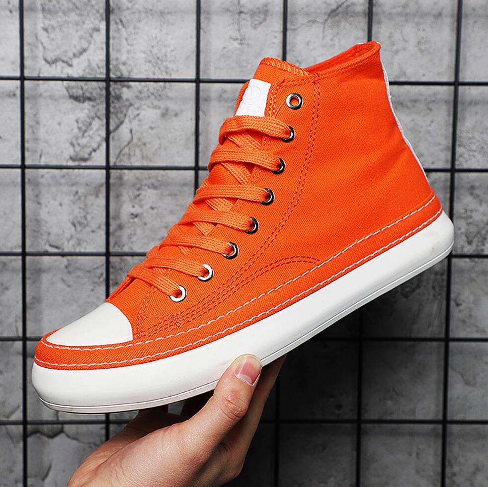 Men'S Shoes Black And White - أحذية قماشية رجالية عالية الرقبة، أحذية