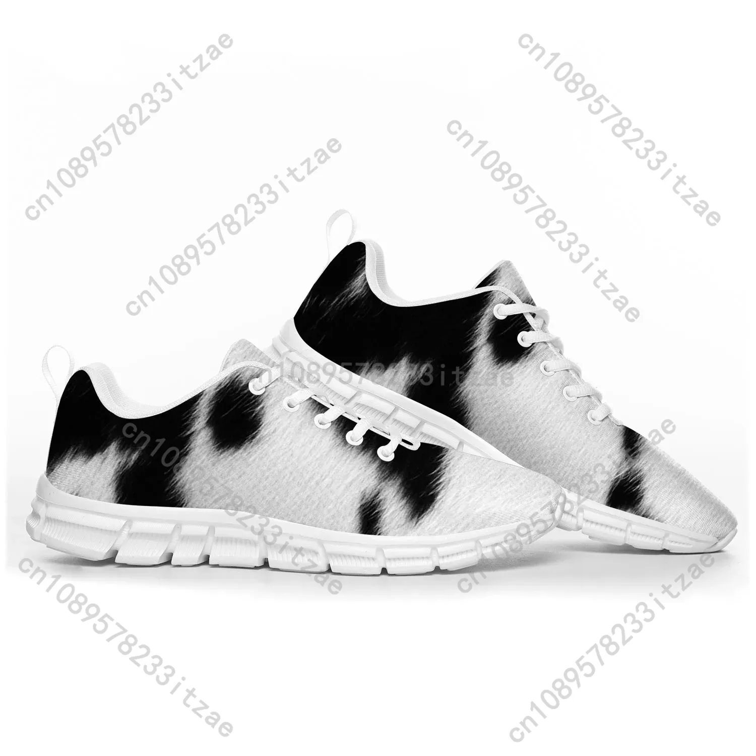 بقرة طباعة 3D نمط أحذية رياضية - مراجعة Men'S Shoes Black And White وسعره