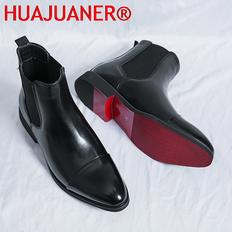 النمط البريطاني الرجال الأسود  - مراجعة Men Shoes Red Bottom وسعره