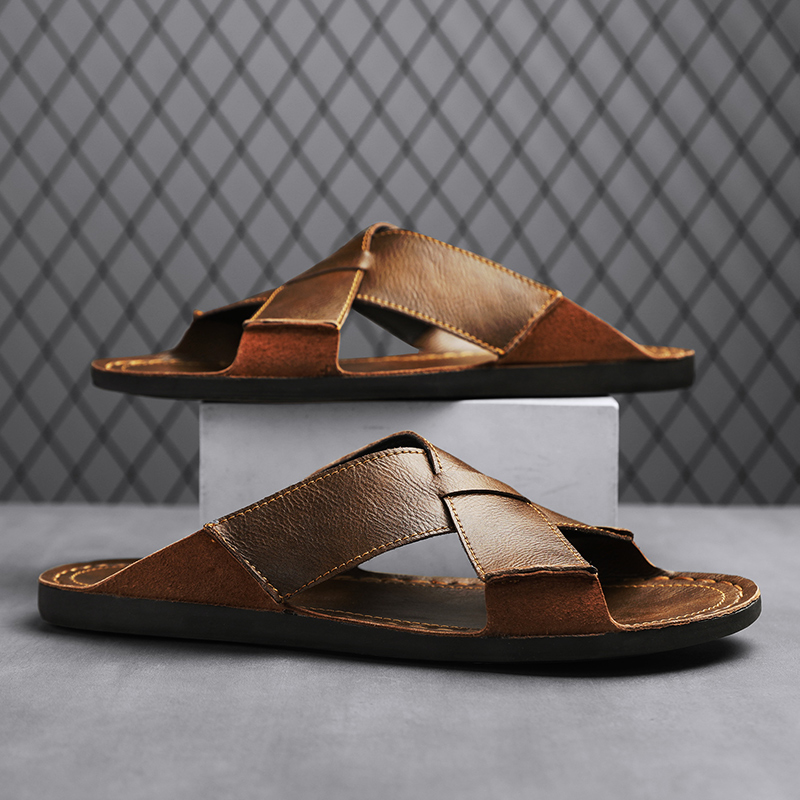 موضة جلد أصلي للرجال النعال ال - مراجعة Men'S Shoes Top Brands وسعره