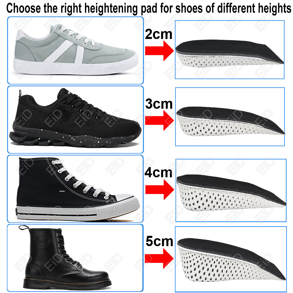 نعل زيادة الارتفاع غير مرئي لل - مراجعة Men'S Shoes Half Cut وسعره