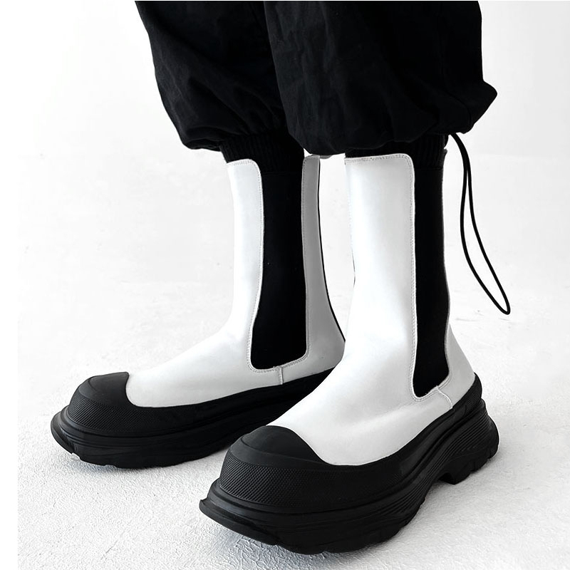 أحذية تشيلسي العالية للرجال بأ - مراجعة Men'S Shoes Black And White وسعره