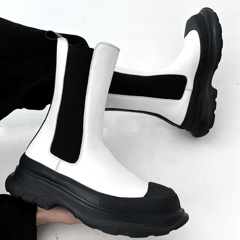 أحذية تشيلسي العالية للرجال بأ - مراجعة Men'S Shoes Black And White وسعره