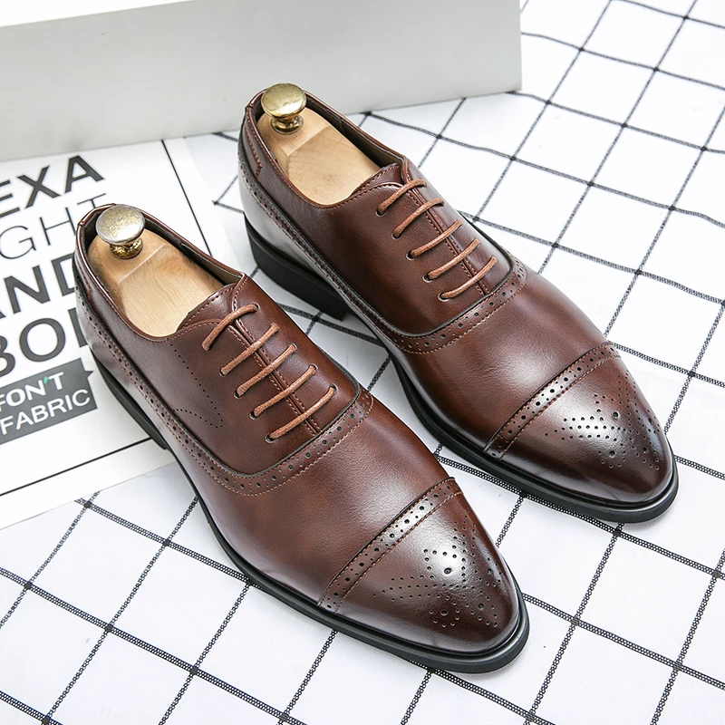 حذاء بروغ رجالي منحوت من الدان - مراجعة Men Shoes Red Bottom وسعره