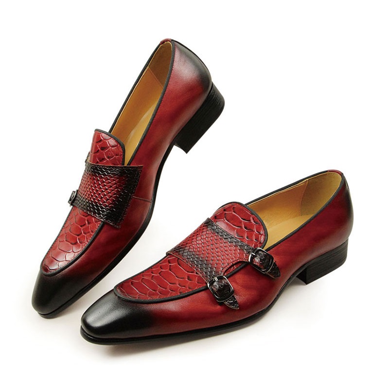 أحذية جلدية مريحة للرجال أحمر  - مراجعة Men Shoes Red Bottom وسعره